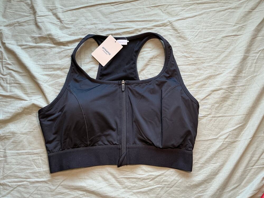 NWT Amoena Gloria Mastectomy Sports Bra XL Black